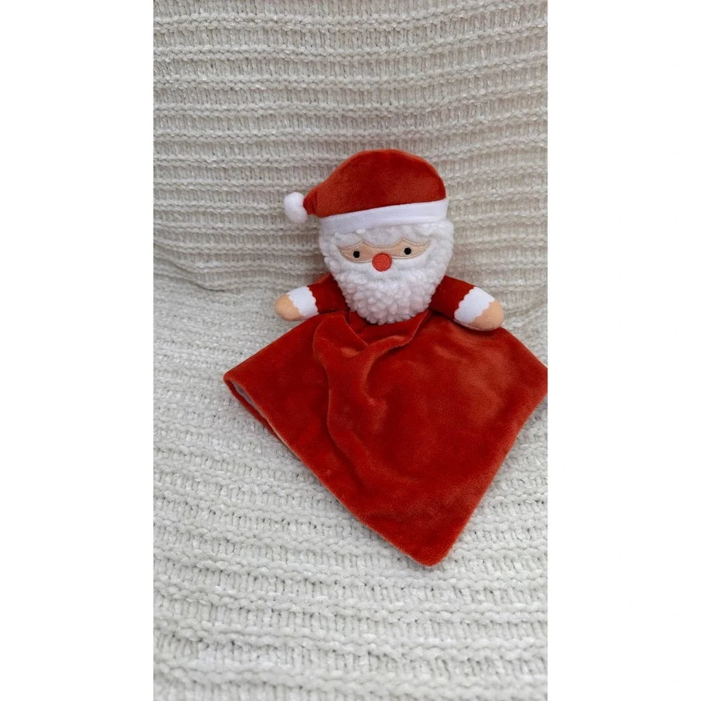 Santa Claus Baby Security Blanket Lovey Red Plush Stuffed Animal Toy Kid Nursery